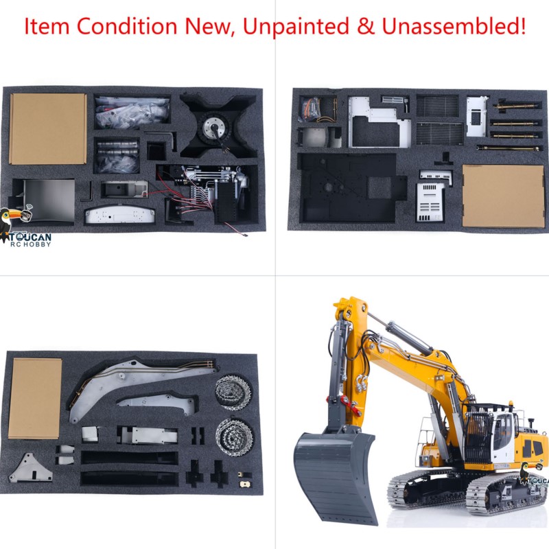 Rc Excavator Hobby - LESU LR956 ชุดประกอบรถขุดไฮดรอลิก RC ควบคุมด้วยวิทยุ ขนาด