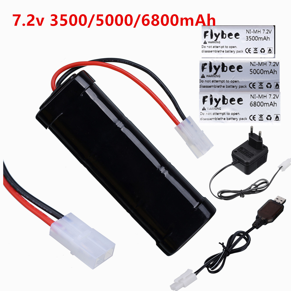 Rc Hobby Trucks - แบตเตอรี่ใหม่ 7.2V 5000/6800mAh แบตเตอรี่ NiMH สำหรับรถบังคับวิทยุ