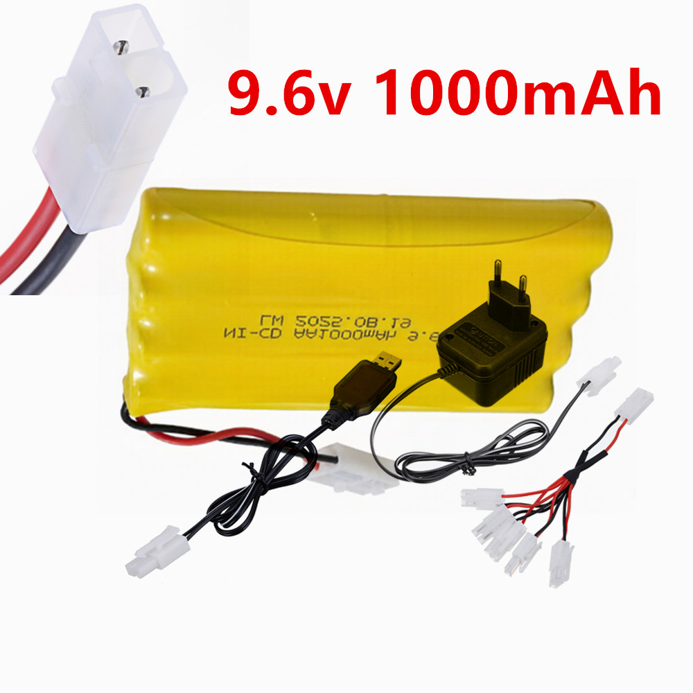 Rc Hobby Trucks - แบตเตอรี่แบบชาร์จได้ Ni-CD AA 9.6v 1000mAh พร้อมปลั๊ก