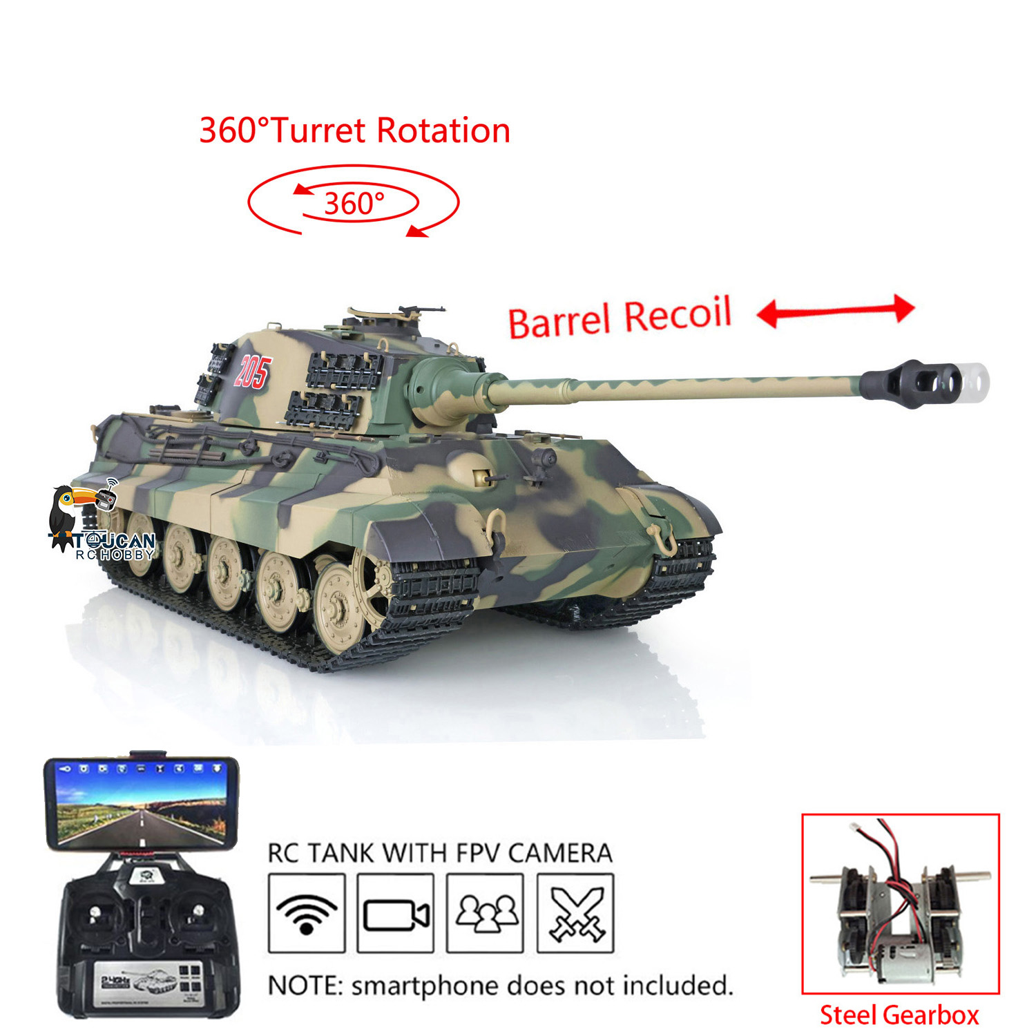 Rc Hobby Kings - รถถังของเล่น Heng Long RC Panzer ขนาด