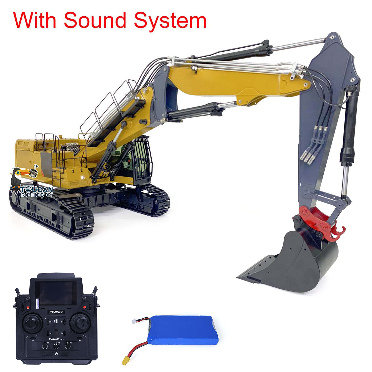 374 1/14 RC ไฮดรอลิกรถขุดโลหะ  - Rc Excavator Hobby บทวิจารณ์และราคา