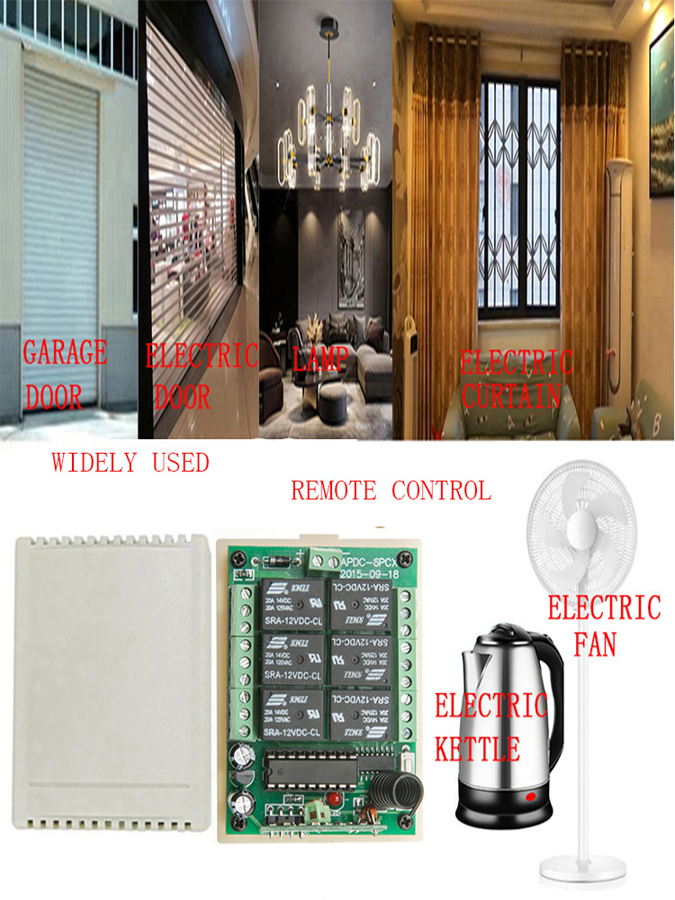 สวิตช์ไฟ LED ไร้สาย 2000m DC12 - Radio Transmitter 6Ch บทวิจารณ์และราคา