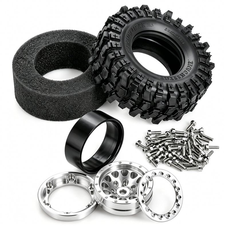 ชุดล้อและยาง Beadlock ขนาด 1.3 - Rc Hobby Trucks บทวิจารณ์และราคา