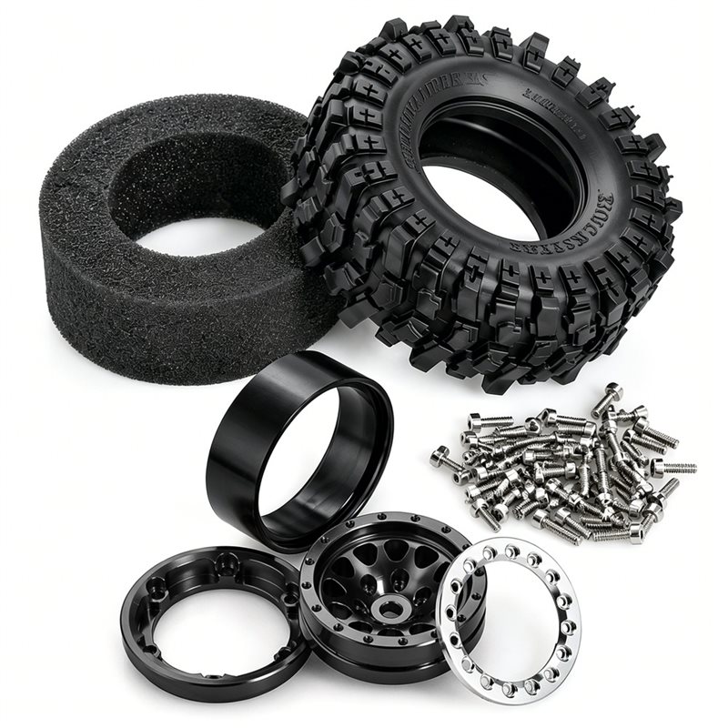 ชุดล้อและยาง Beadlock ขนาด 1.3 - Rc Hobby Trucks บทวิจารณ์และราคา