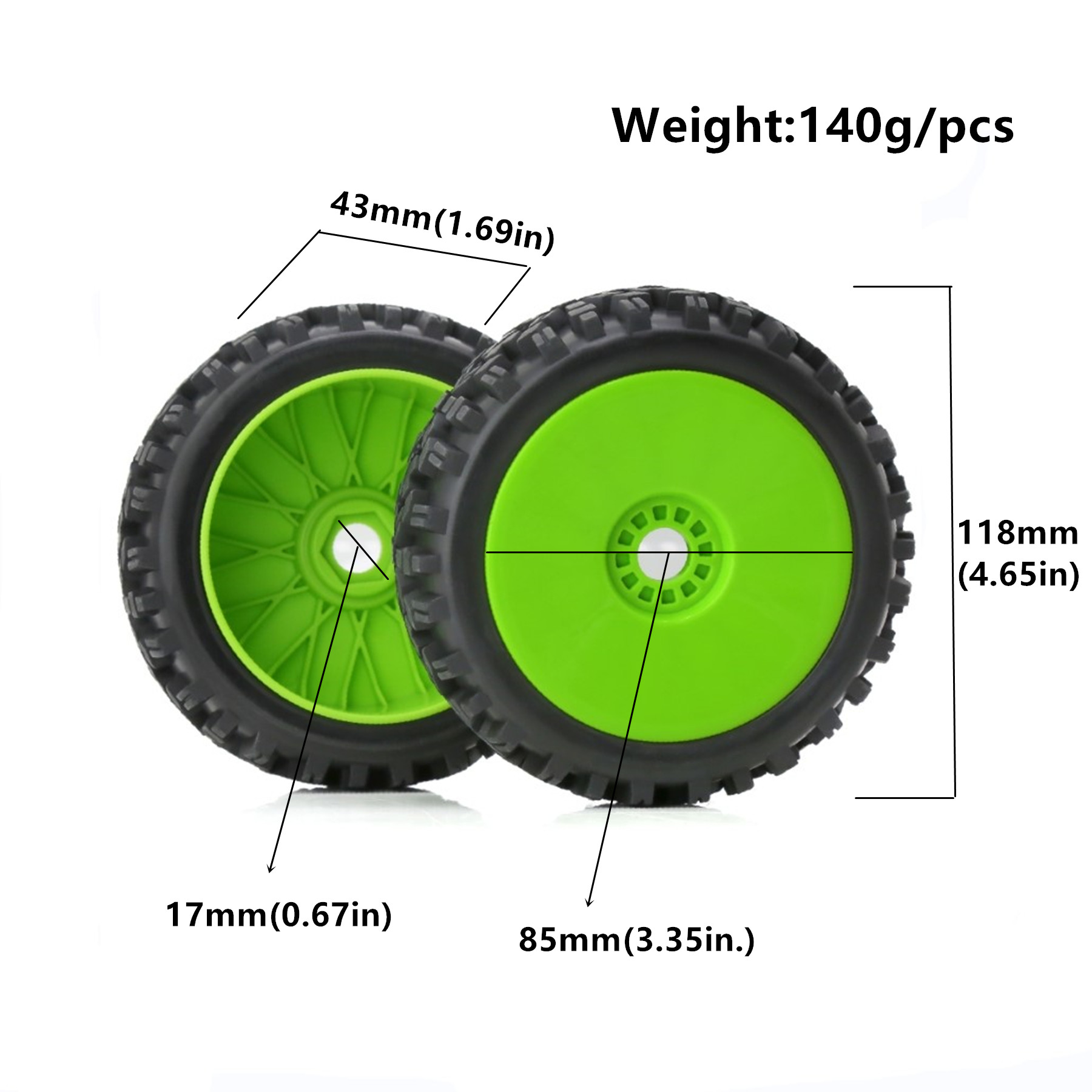 ยางและล้อรถบักกี้ RC ขนาด 1/8  - Rc Hobby Trucks บทวิจารณ์และราคา
